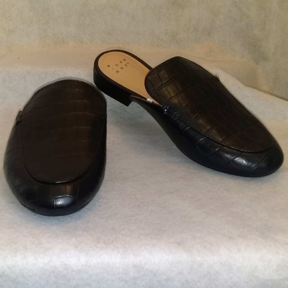 Women's Anney Backless Mules A New Day Black - Picture 3 of 8